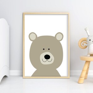 Set of Eight Nursery Animals Printable Wall Art, Baby Room Prints Set ...