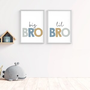 Big Bro, Lil Bro, Brothers Playroom Signs, Kids Room Printable Wall Art ...