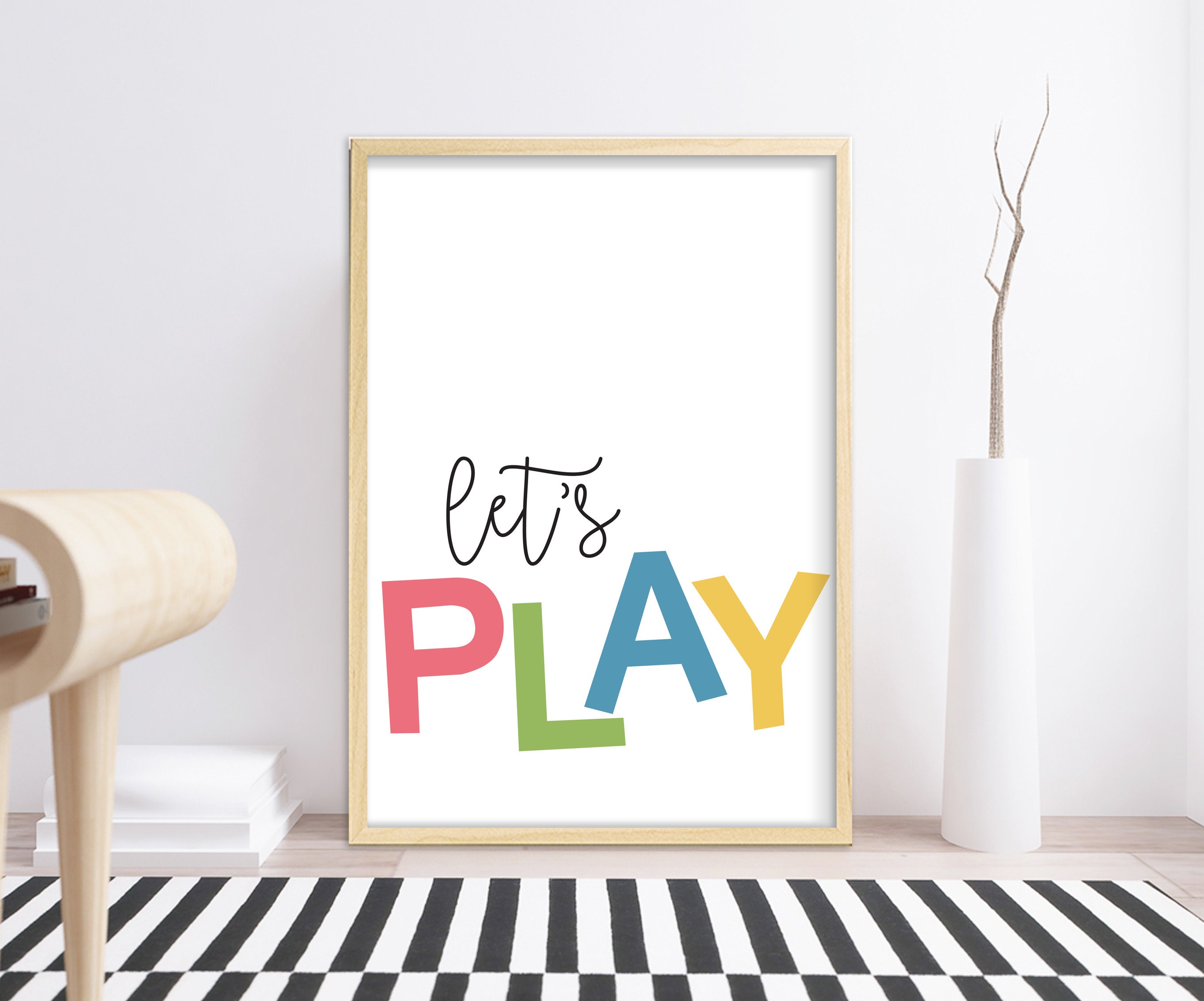 Playroom Printable Wall Art Set of Four Prints Kids Room Etsy