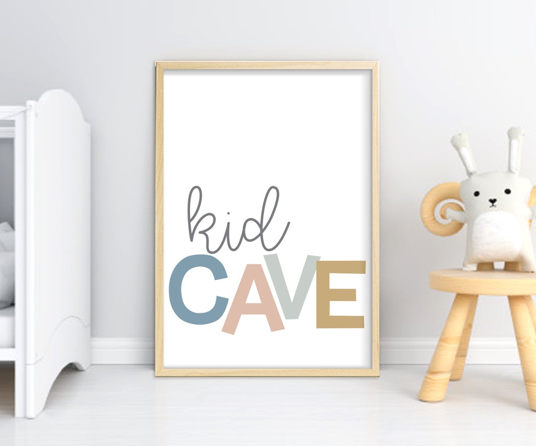 Kid Cave Printable, Playroom Wall Art, Kids Room Decor, Children Signs ...