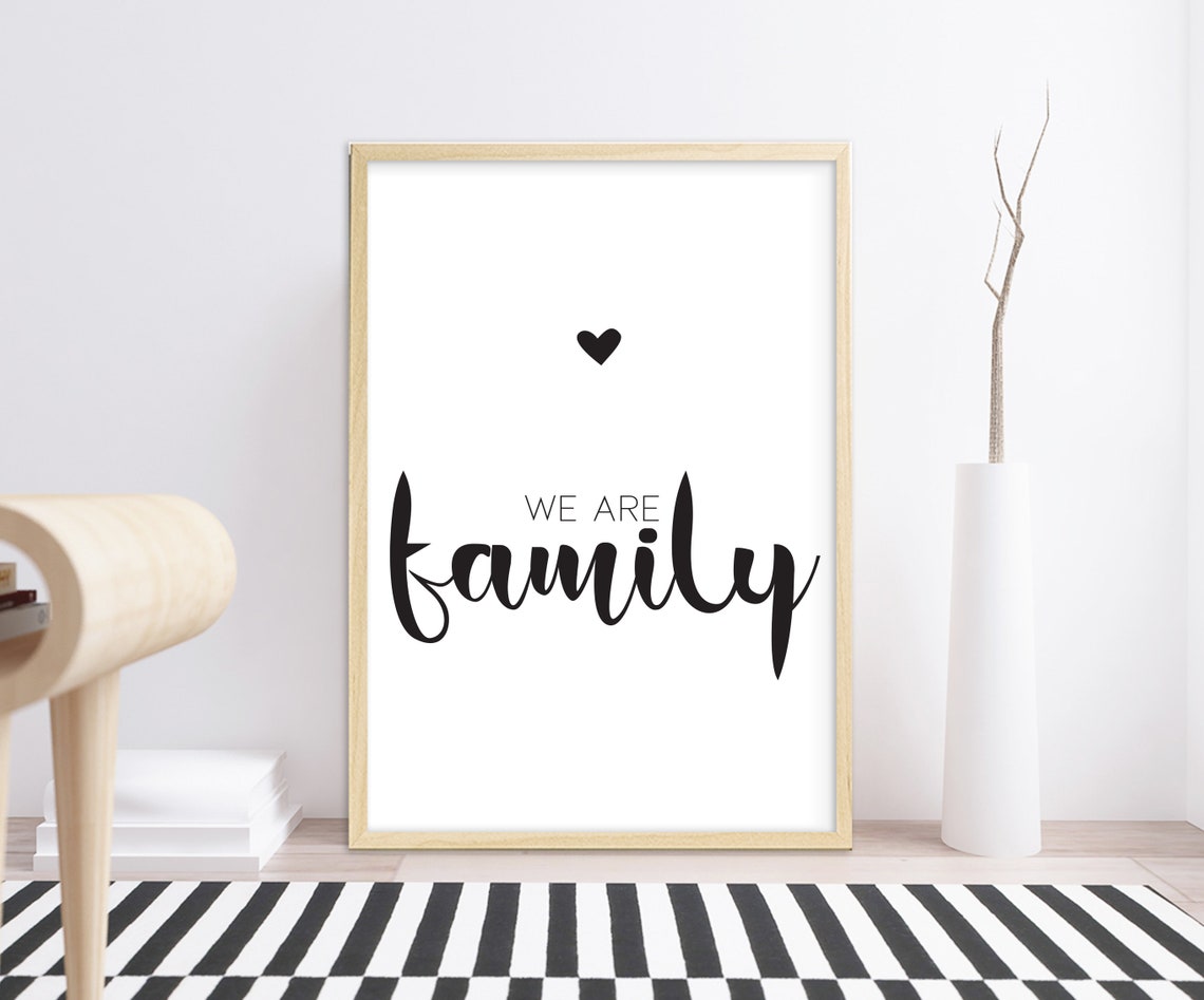 We Are Family Print Digital Download Song Lyrics Wall Art - Etsy UK