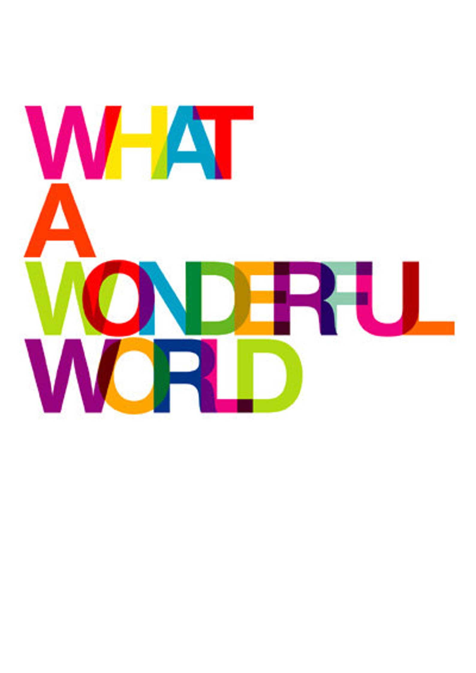 What a Wonderful World Song Lyrics Printable Wall Art Decor Etsy