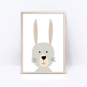 Set of Eight Nursery Animals Printable Wall Art, Baby Room Prints Set ...