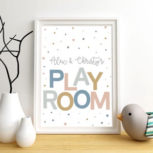 Personalized Playroom Sign, Custom Baby Sign, Kids Printable Wall Art ...