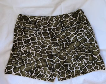 VINTAGE 1990'S Shorts / Animal print / Made in France /  resort wear summer style