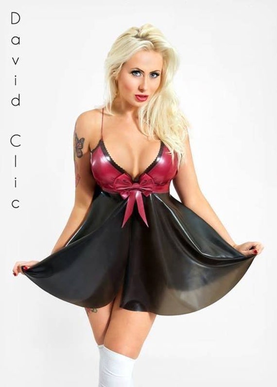 latex baby doll dress