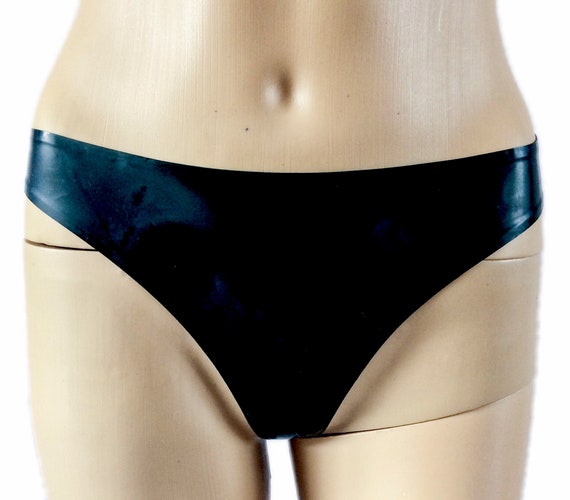 simple black latex panty knickers for her