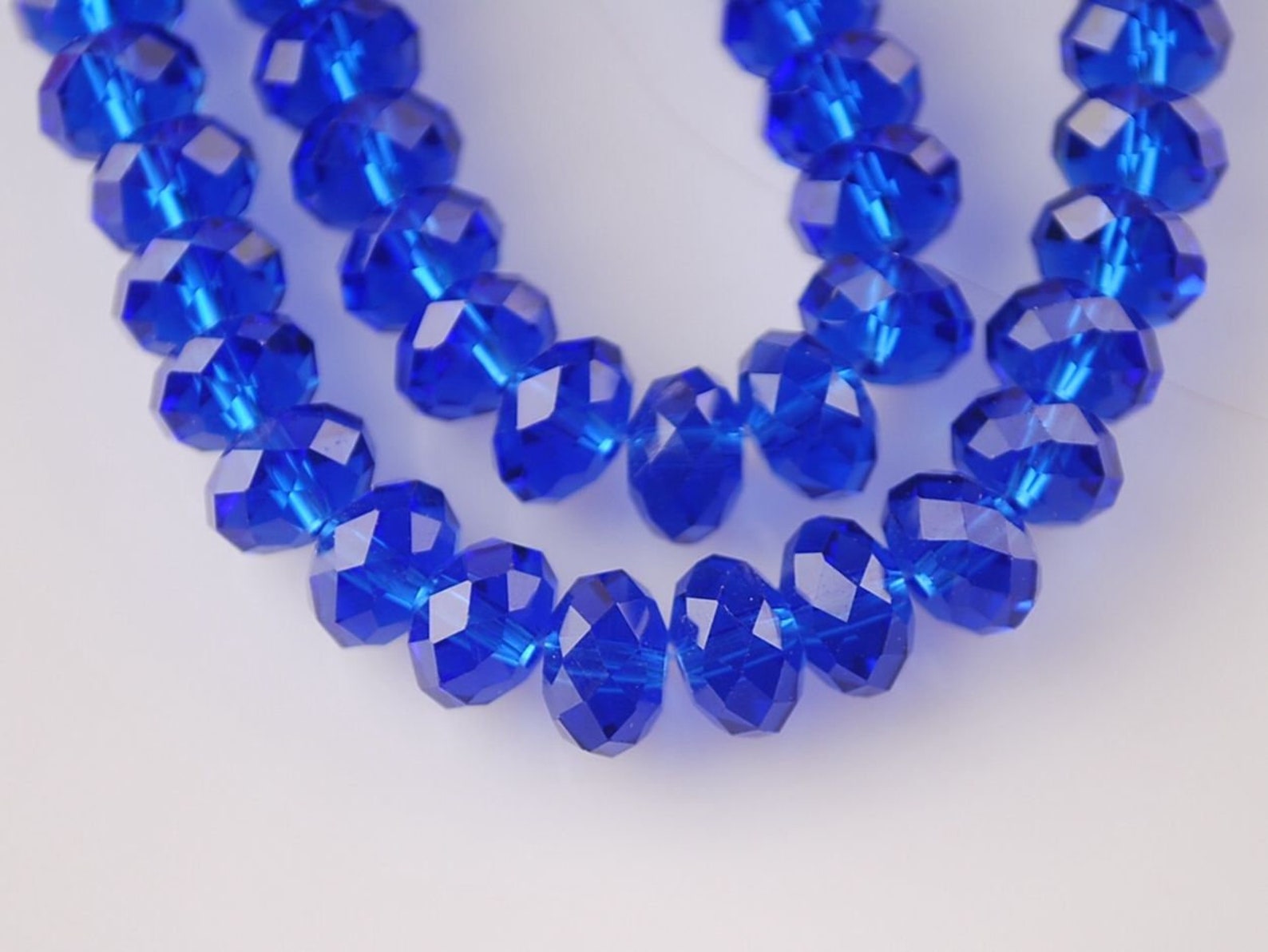 72/ 10mm DARK Blue Crystals Beads 10x8mm Rondelles SIMILAR Etsy
