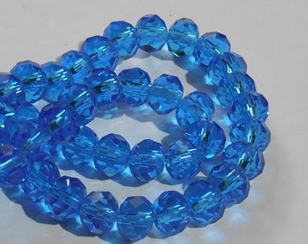 100+/- 6mm Turquoise Blue Crystals Beads 4x6mm DARKEST AQUA Rondelles CHINESE Version of 6x4mm Capri Diy Jewelry Making Supplies