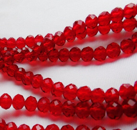36pcs 10mm red crystals
