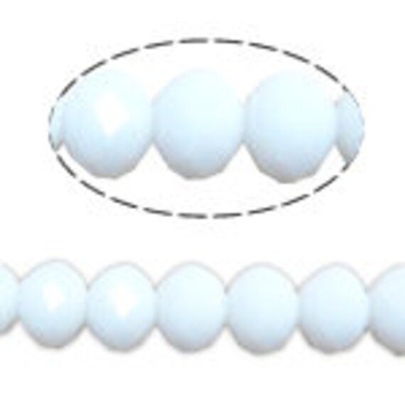 36pcs 8x10mm White Crystals Beads 10mm CHALK OPAQUE WHITE Etsy