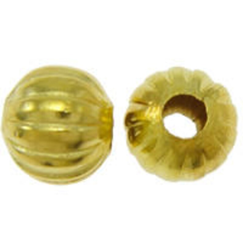 50-100+ 8mm Round Beads SILVER or GOLD CORRUGATED Spacers Plated Large Hole:3mm Lead Free Nickel Free Diy Jewelry Making Beading Supplies