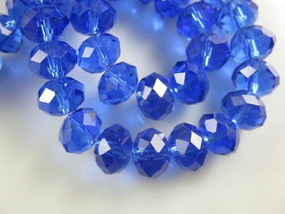 100pc New Jewelry Accessories Sky Blue AB Crystal Gemstone Beads 4x6mm