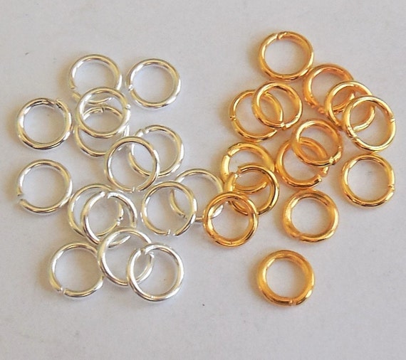 8mm Silver Plated 16 AWG Twisted Wire Jump Rings
