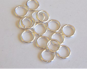 14mm 16ga Silver Jump Rings "OPEN" UNSOLDERED Heavy Gauge Plated 11.6mm id 1.2mm Thick Diy Jewelry Making Findings Beading Supplies 100+*