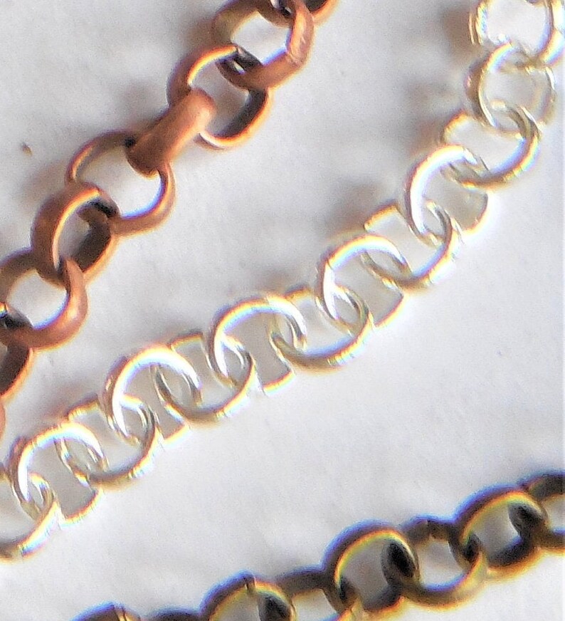 3m Rolo Chain 4mm* 19ga Silver,Bronze,Antique Copper 9.75ft 3.9mm-3.5mm BELCHER Lead FREE Nickel FREE Diy Jewelry Making Findings Supplie
