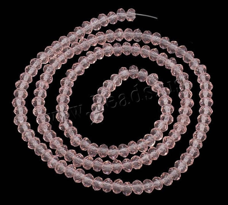 100pcs* 6mm Pink Crystals Beads 4x6mm Pink TRANSPARENT Rondelles Like #5040 6x4mm LIGHT ROSE Blush Chinese Diy Jewelry Making Beading Supply