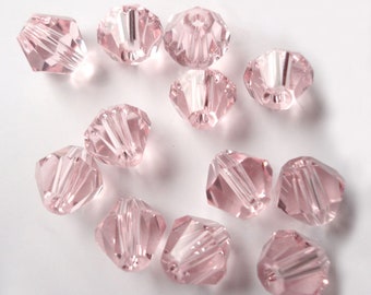 225+/- 4mm Pink Crystals Beads BICONES Like Lt ROSE Chinese Diy Jewelry Making Findings & Supplies