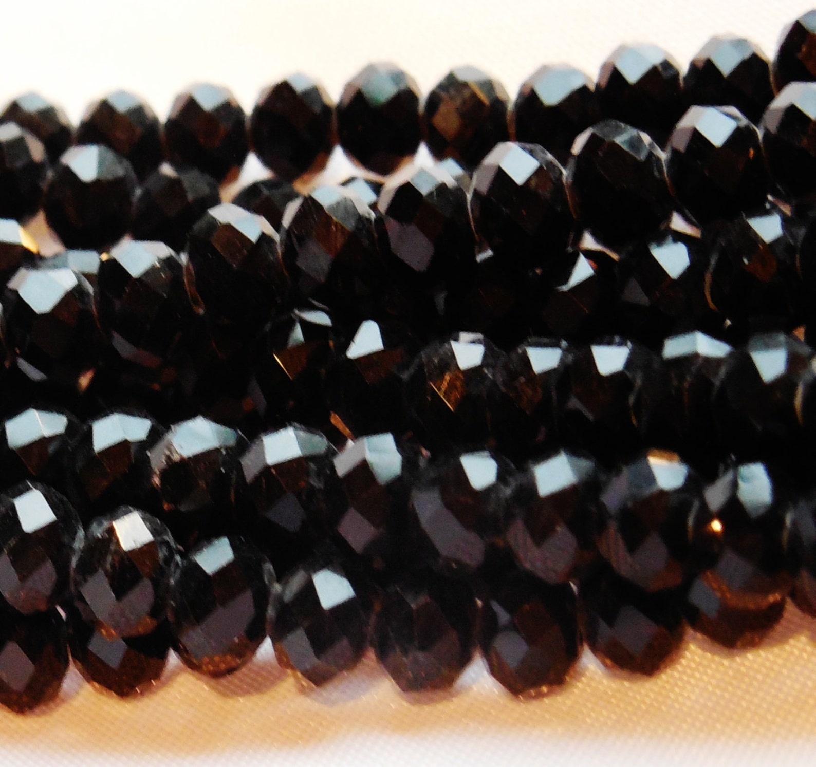 72/ 10mm Black Crystals Beads 8x10mm JET Rondelles CHINESE Etsy