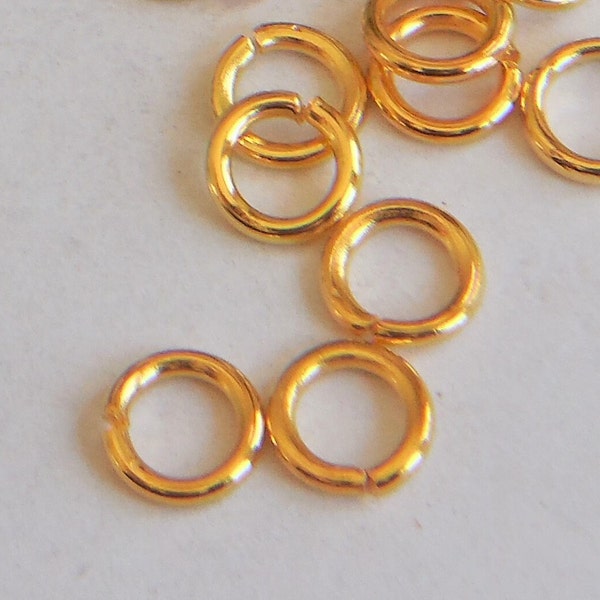 25pc* 20mm Gold Jump Rings 10ga LARGE Connectors 1.8mm Thick Heavy OPEN UNSOLDERED 16.4mm id Lead/Ni Free Diy Jewelry Making Findings Supply