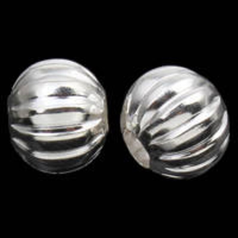 50-100+ 8mm Round Beads SILVER or GOLD CORRUGATED Spacers Plated Large Hole:3mm Lead Free Nickel Free Diy Jewelry Making Beading Supplies