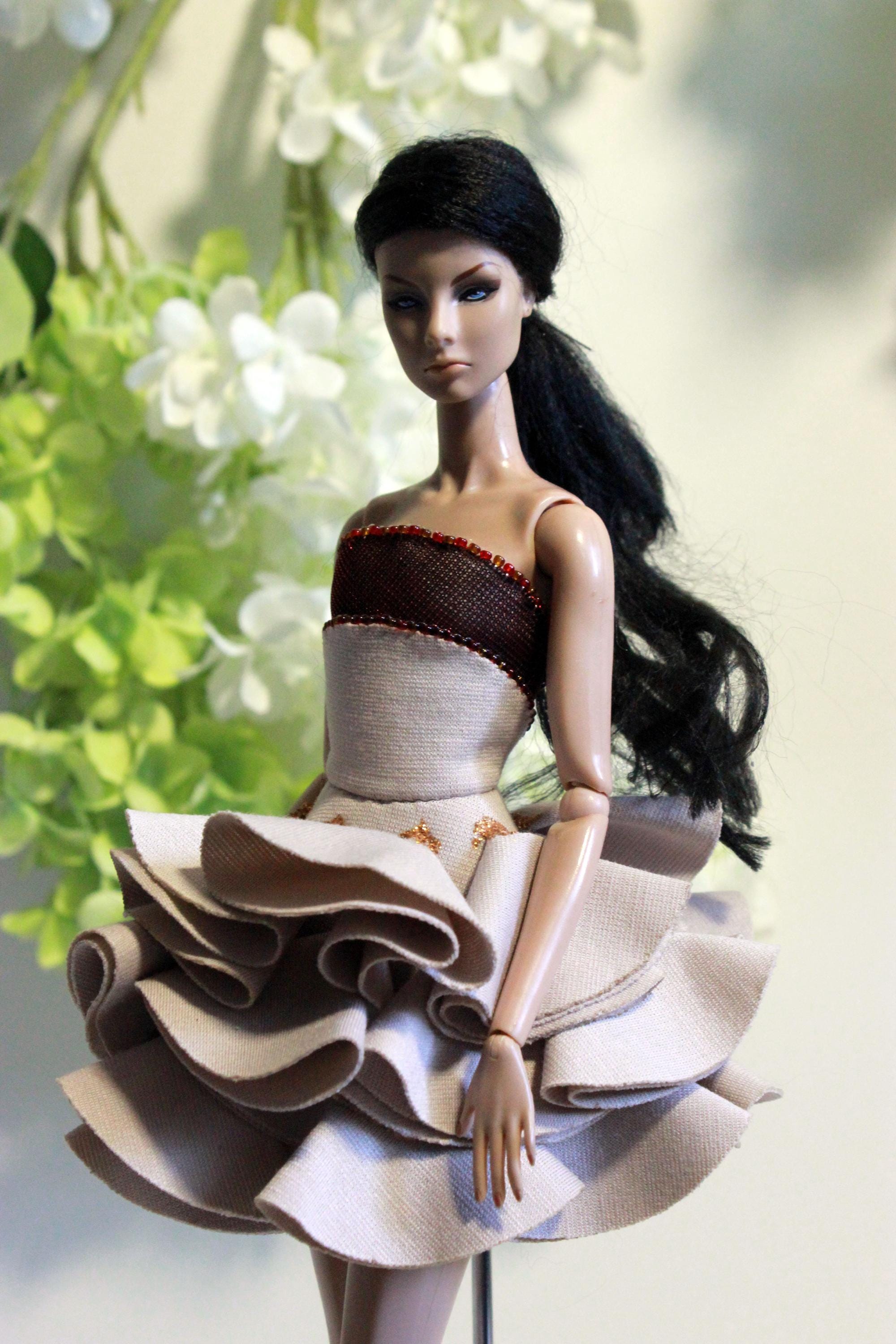 brown barbie dress match and style so Dresses/Shop by Event/Semi Formal COLOR:CHOCOLATE Halter Crystal Embellished Mesh Barbie basics