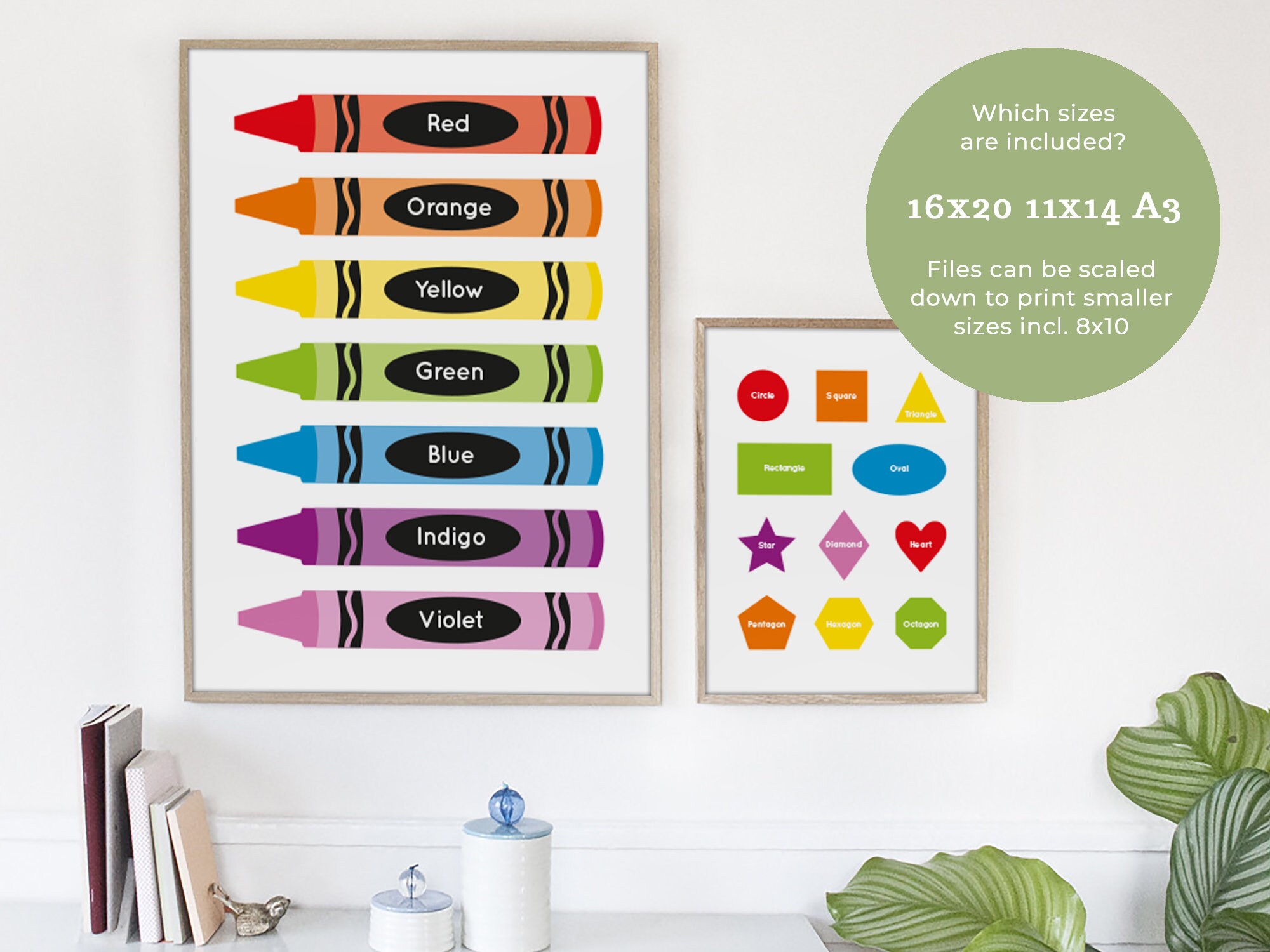 Nursery Art Set Preschool Educational Posters Classroom Etsy