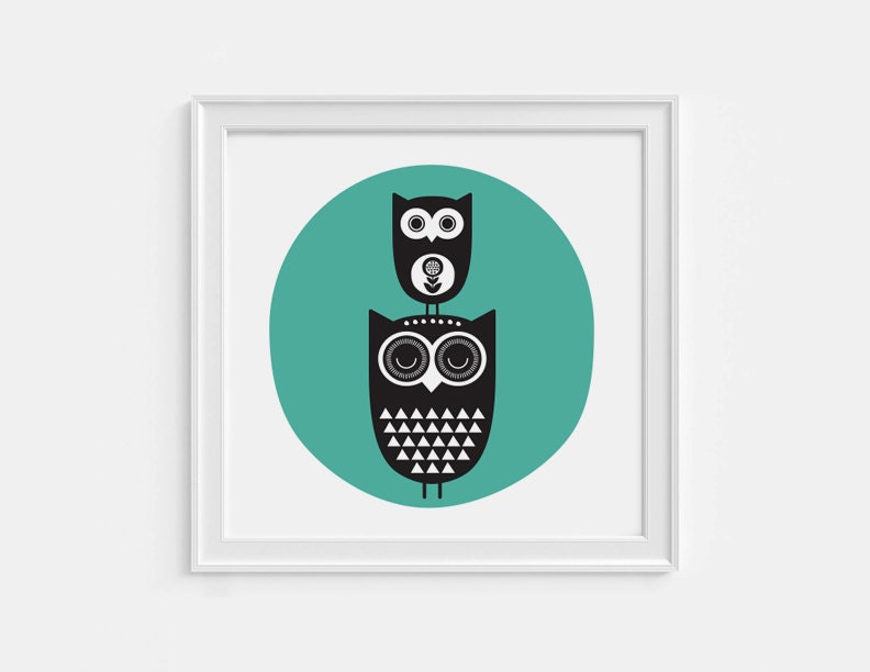 Printable owl nursery art woodland decor childrens owl art Etsy