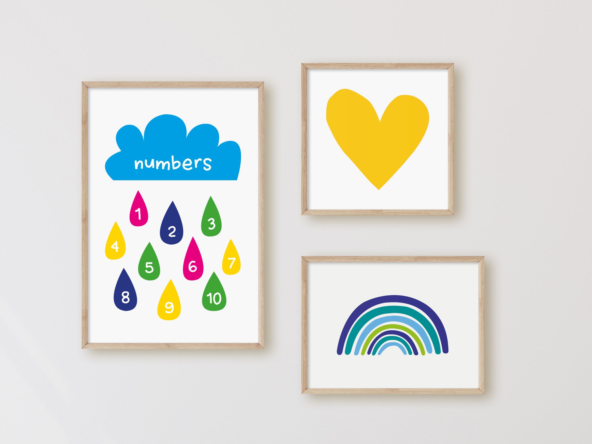 Cloud nursery art educational poster playroom print Etsy