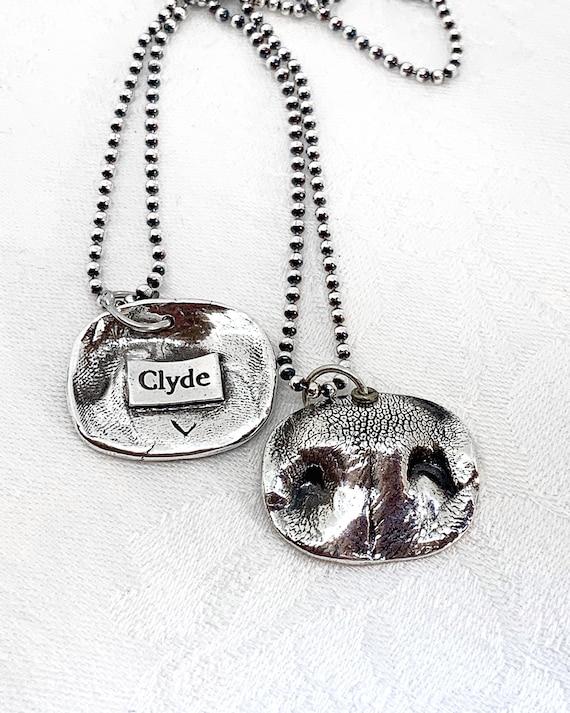 custom dog nose print necklace