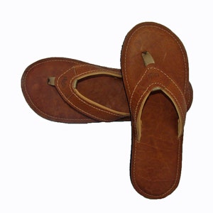 Men's de Aviles Bison Leather Flip Flops