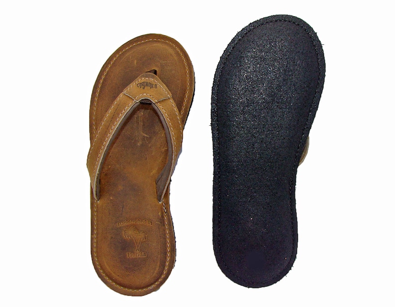 Women's Deleon Light Brown Flip Flops - Etsy