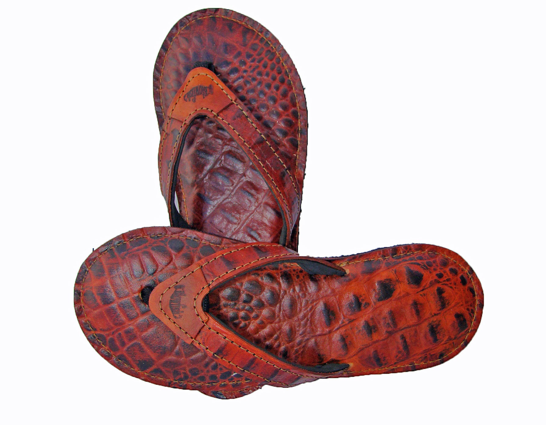 Alligator skin cheap flip flops