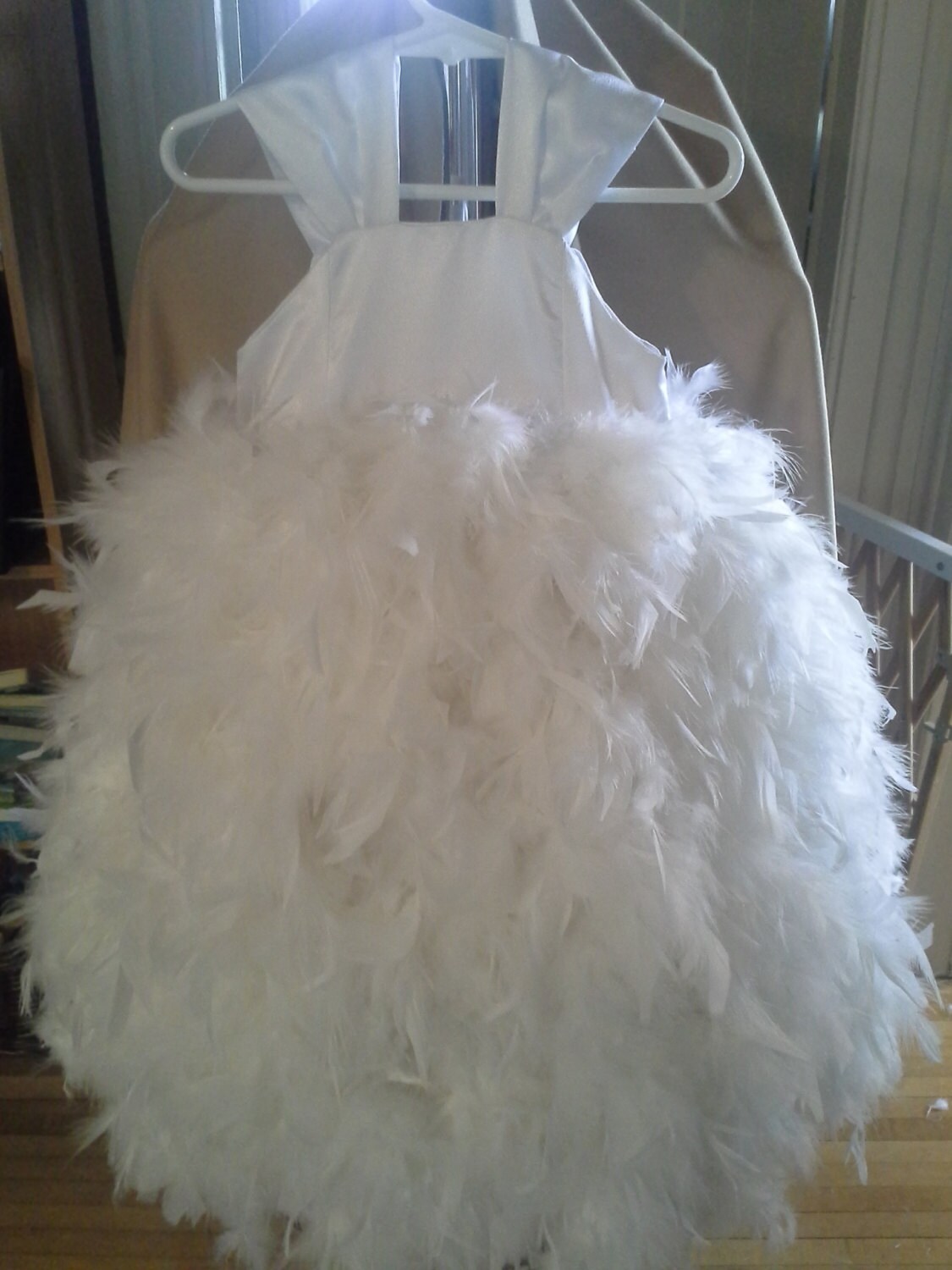 fluffy feather dress