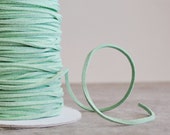 green faux suede 3mm x 1mm cord (5 yards)