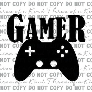 Gamer with game controller instant download for cutting machines. Available in SVG and PNG