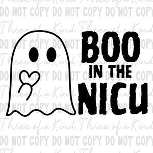 Boo in the NICU design. Available in a single color which is perfect for cutting machines.