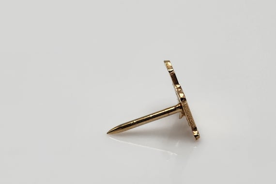 Tie Tack — Letter M Solid 14K Gold Vintage Letter… - image 5