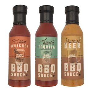 Booze-infused BBQ Sauce 3-Pack Must-have Gift For Beer Lovers, Foodies, and Hot Sauce Connoisseurs Made in USA image 1