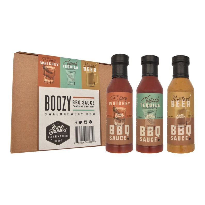 Booze-infused BBQ Sauce 3-Pack Must-have Gift For Beer Lovers, Foodies, and Hot Sauce Connoisseurs Made in USA 画像 3