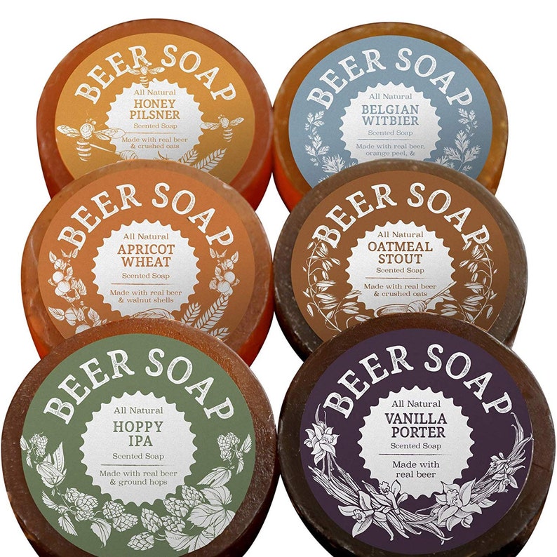 Beer Soap 6-PACK All Natural Made in USA Actually Smells Good Perfect Gift For Beer Lovers image 1