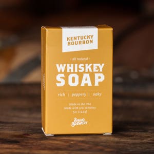 Whiskey Soap Kentucky Bourbon All Natural Made in USA Actually Smells Good Perfect Whiskey Gift, Dad Gift, Man Gift, Bourbon Gift image 7