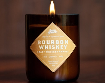 Bourbon Whiskey Candle - Made in USA. Whiskey Gift. Bourbon Gift. Perfect for Whiskey Lovers, Bourbon Lovers, and Moonshine Lovers!