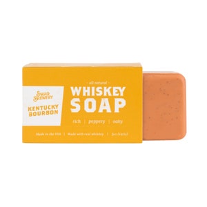 Whiskey Soap Kentucky Bourbon All Natural Made in USA Actually Smells Good Perfect Whiskey Gift, Dad Gift, Man Gift, Bourbon Gift image 5