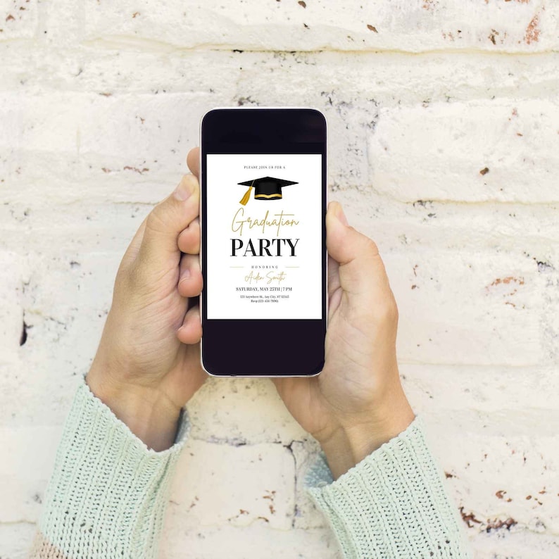Graduation Website Invite Graduation Invite Digital Editable Graduate Invitation, Graduation ...