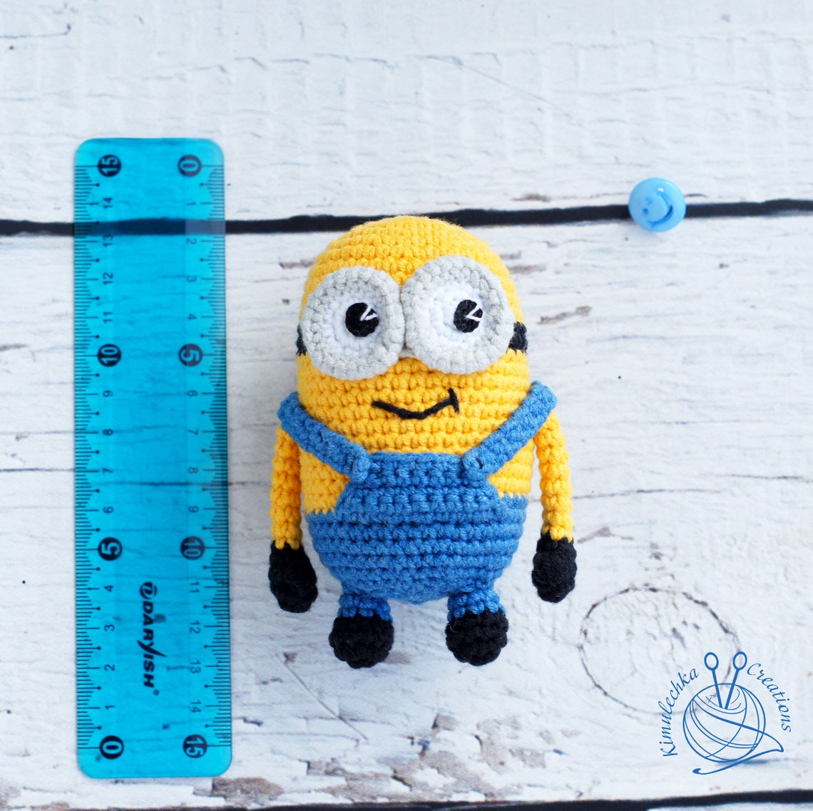 Crochet Minion Toy Bob Amigurumi Yellow Minion Crochet Etsy