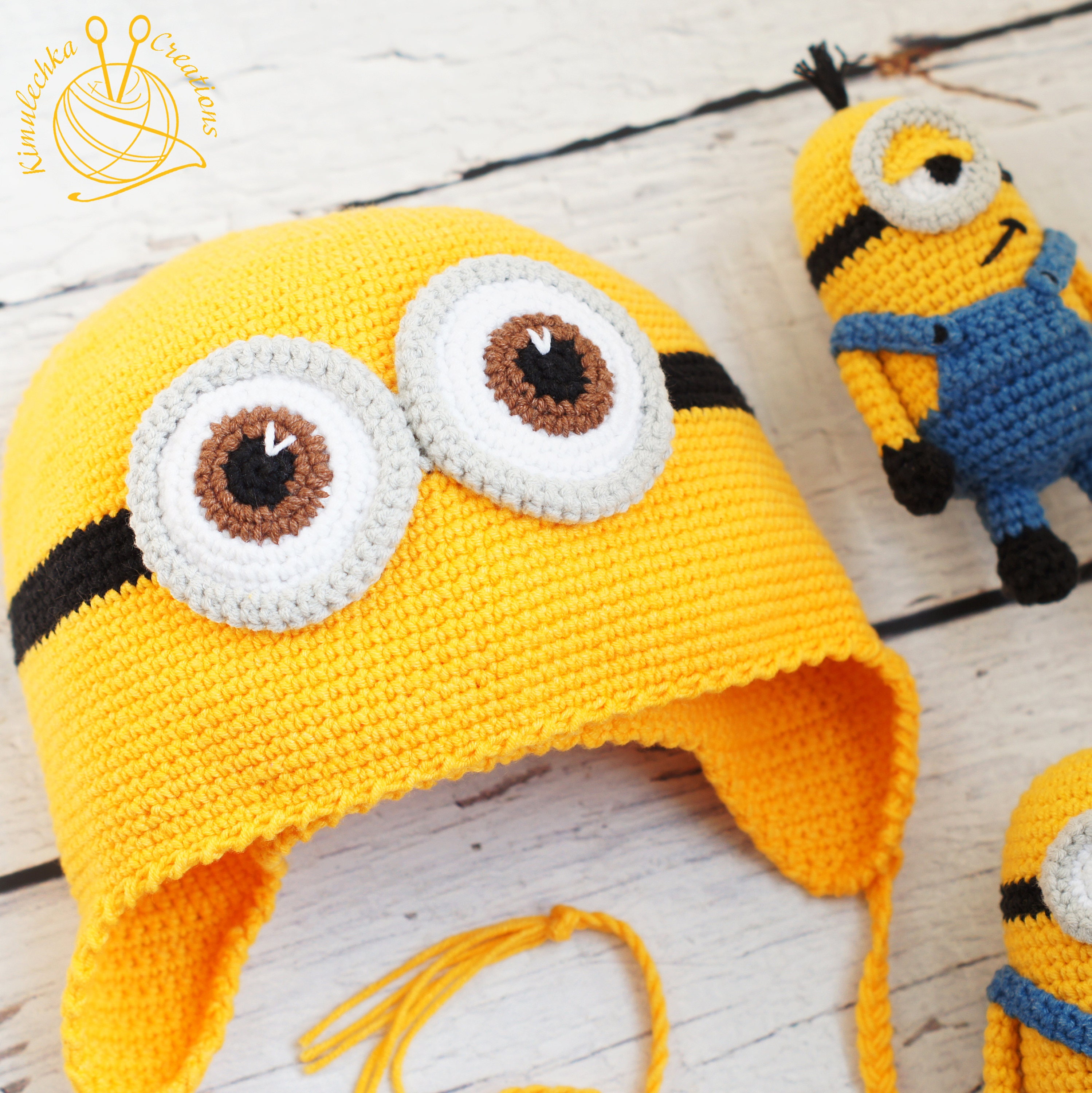 Minion Yellow Hat Crochet Hat Minions 