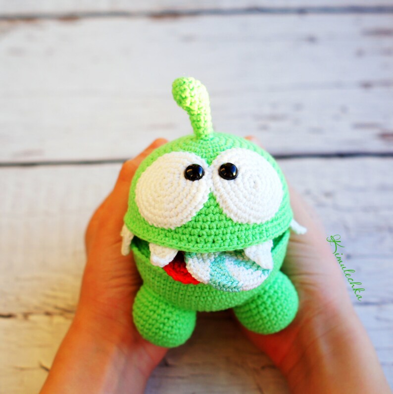 Crochet Om Nom From Cut the Rope. Amigurumi Toy. Plush Om Nom. | Etsy