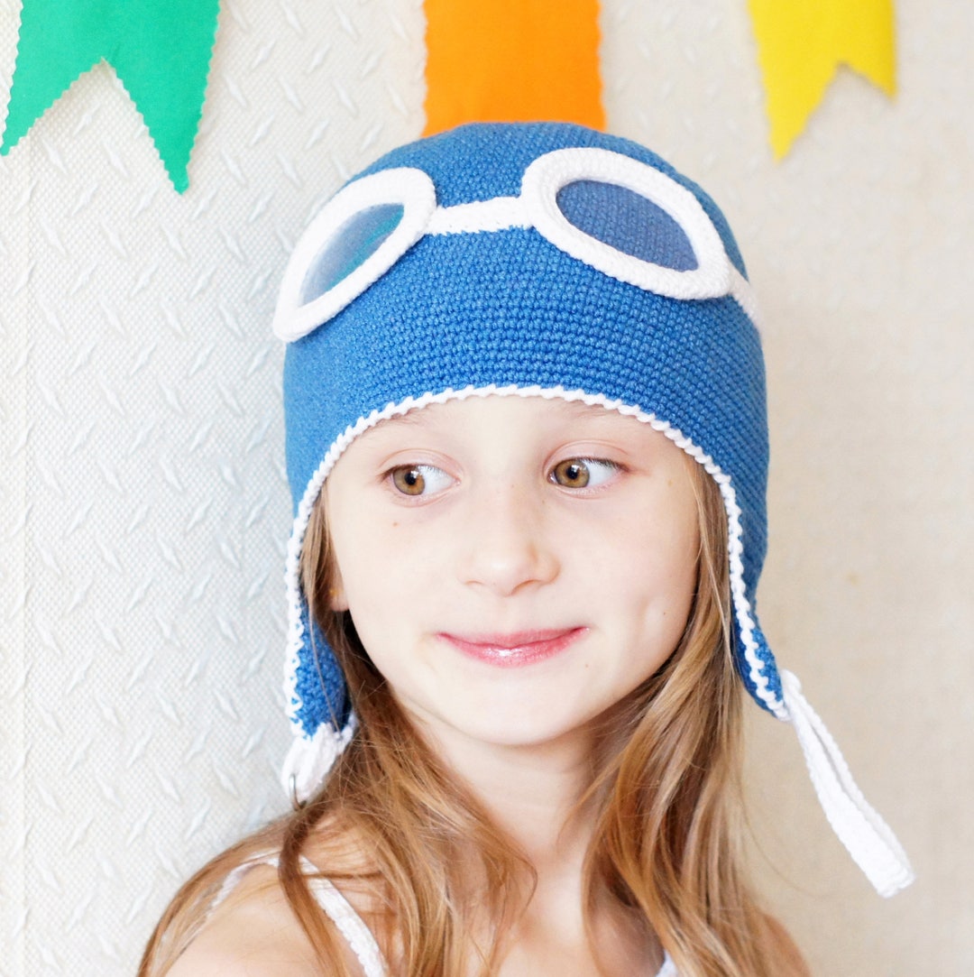 Pilot Baby Hat Crochet Aviator Hat Handmade Character Hat Etsy
