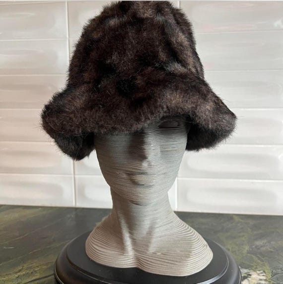 Vintage Faux Fur Hat 70s Boho Hat Fur Hat - Etsy display picture 2